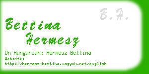 bettina hermesz business card